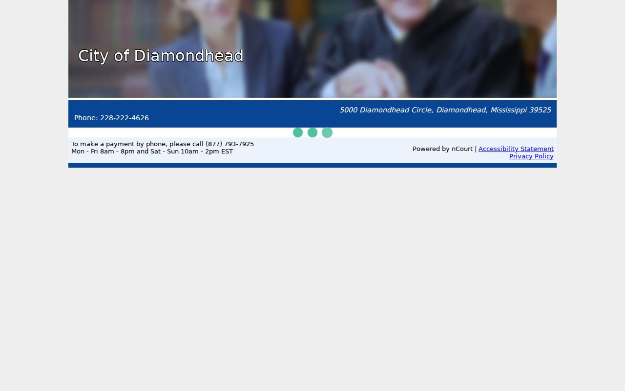 Diamondhead court docket payment portal record access
