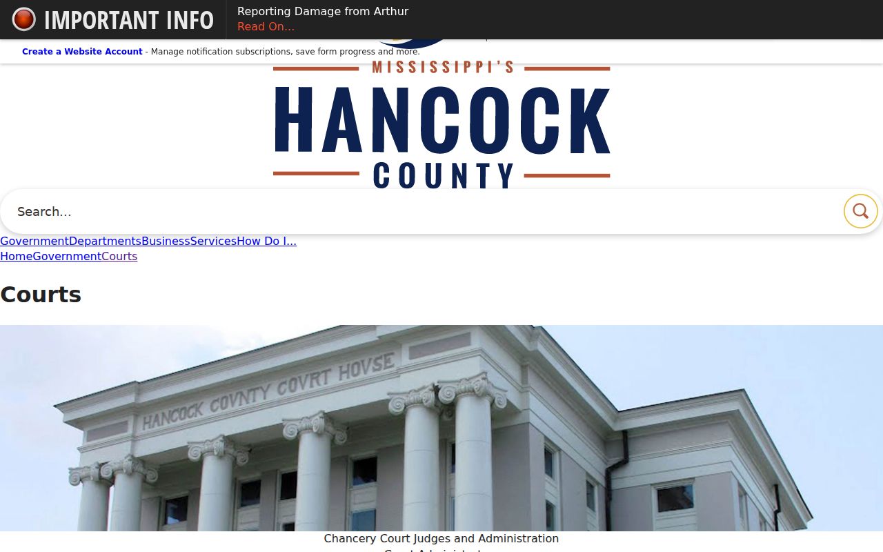 Hancock County court docket court directory reference