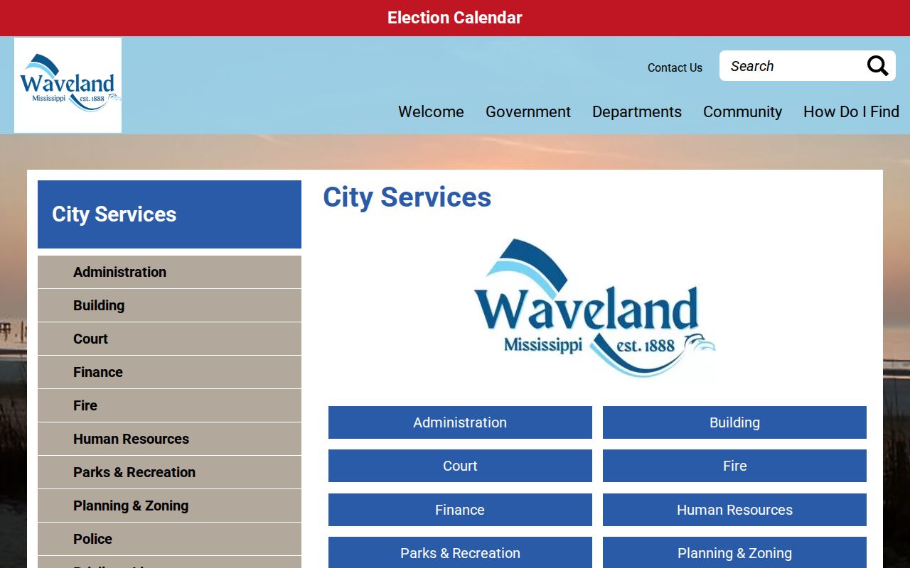 Waveland court docket city services navigation